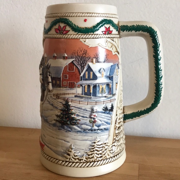 Budweiser Holiday Beer Stein, 1996 - Picture 2 of 6